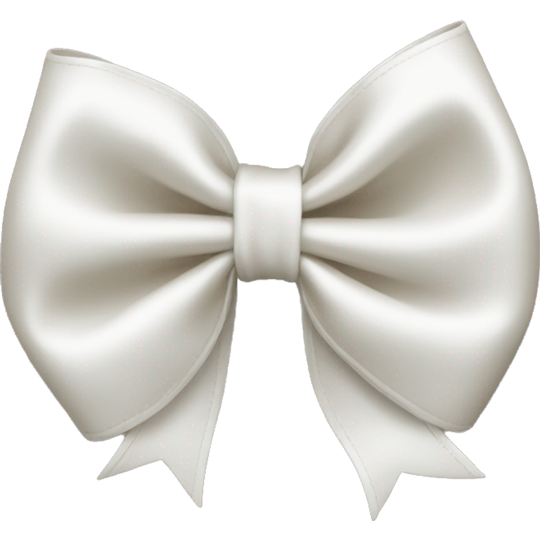 white satin bow emoji