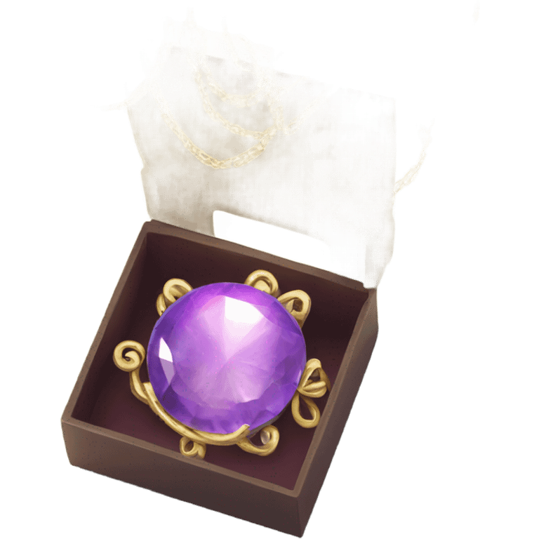 beautiful necklace in a box emoji