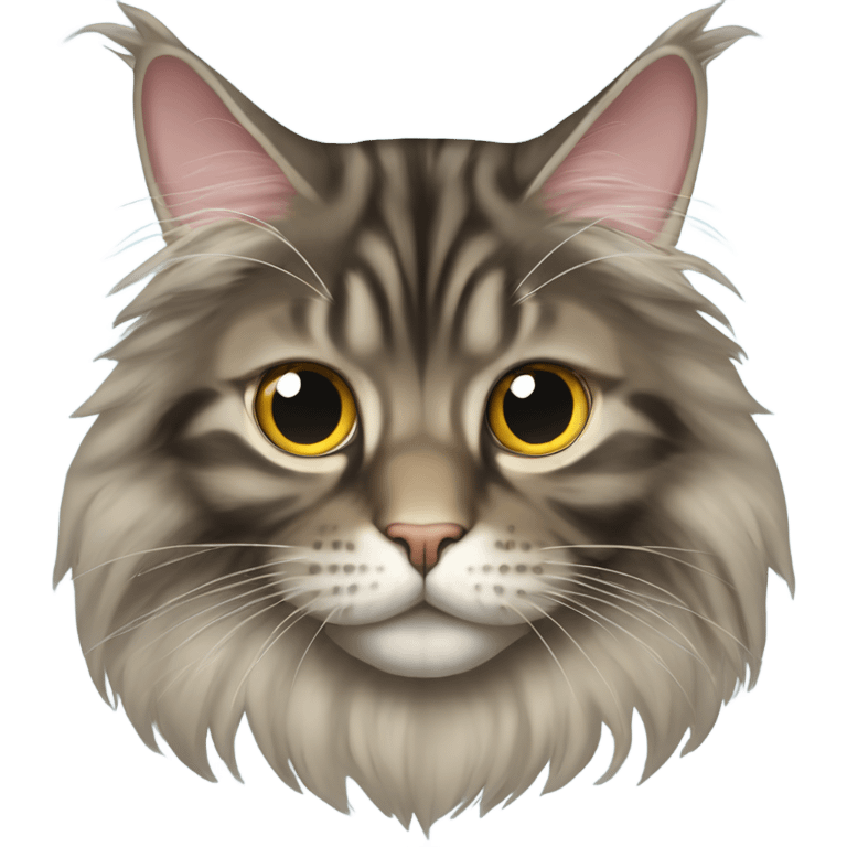 Maine Coon with eyes in a bunch emoji