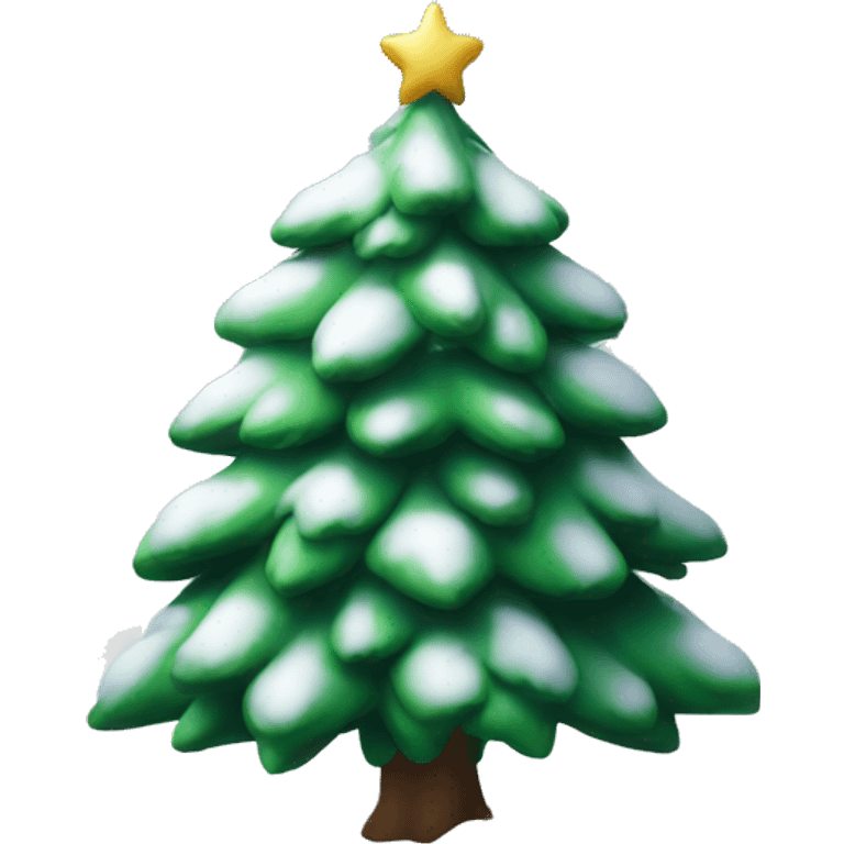 Christmas tree in snow emoji