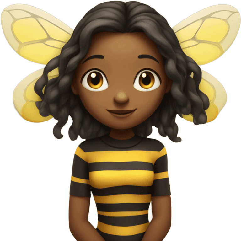 Bumblebee and girl mixed together  emoji