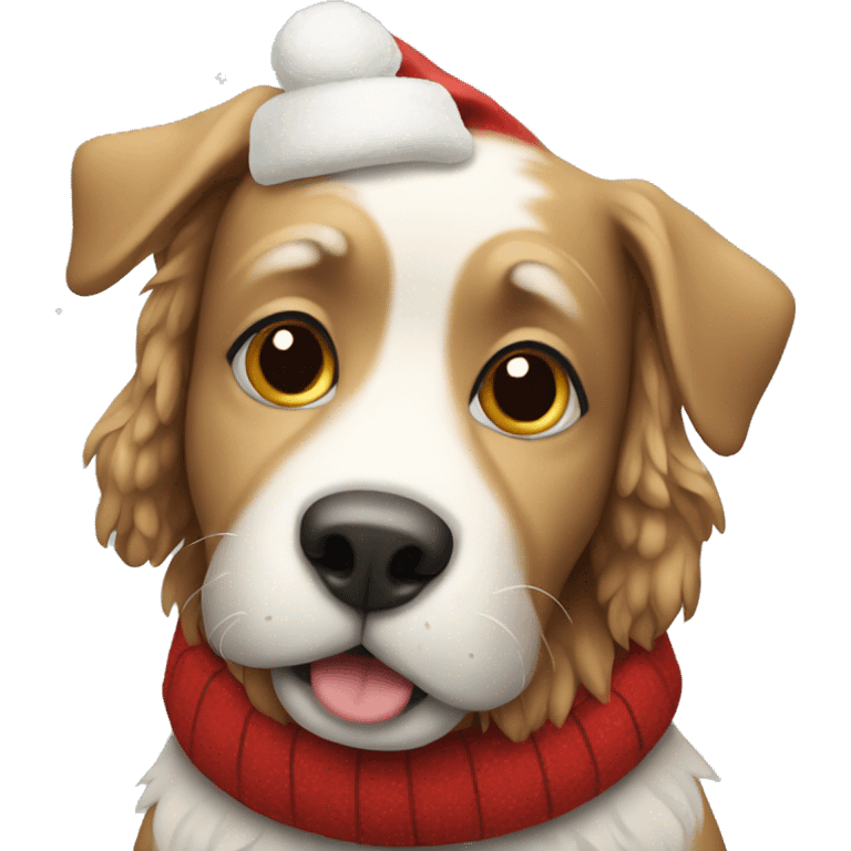 Christmas dog emoji