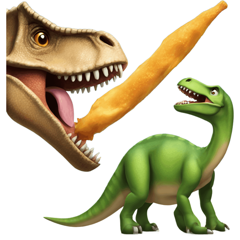 dinosaur eating dinosaur emoji