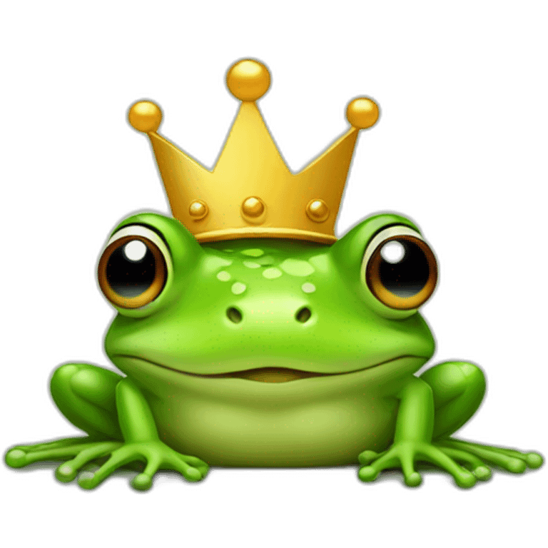 Frog with a crown emoji