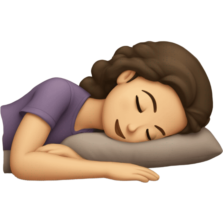 Sleeping brunette cute emoji