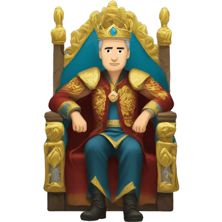 Kazakh King in the throne  emoji