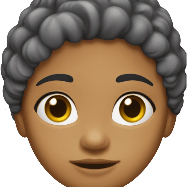 Chica negra con pelo blanco liso emoji