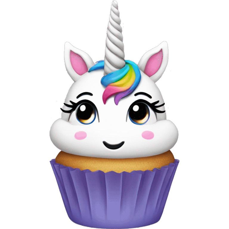 Unicorn cupcake  emoji