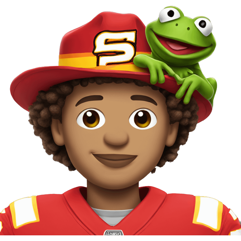 Patrick Mahomes Kermit the Frog emoji