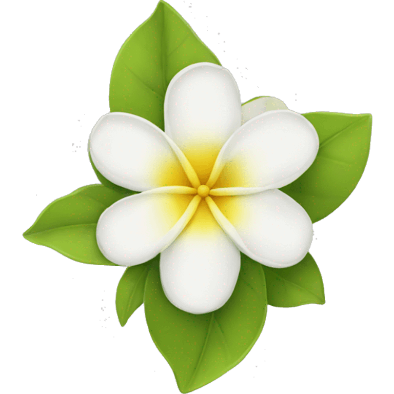 Apple Emoji Jasmine's flower with white petals and a yellow center emoji