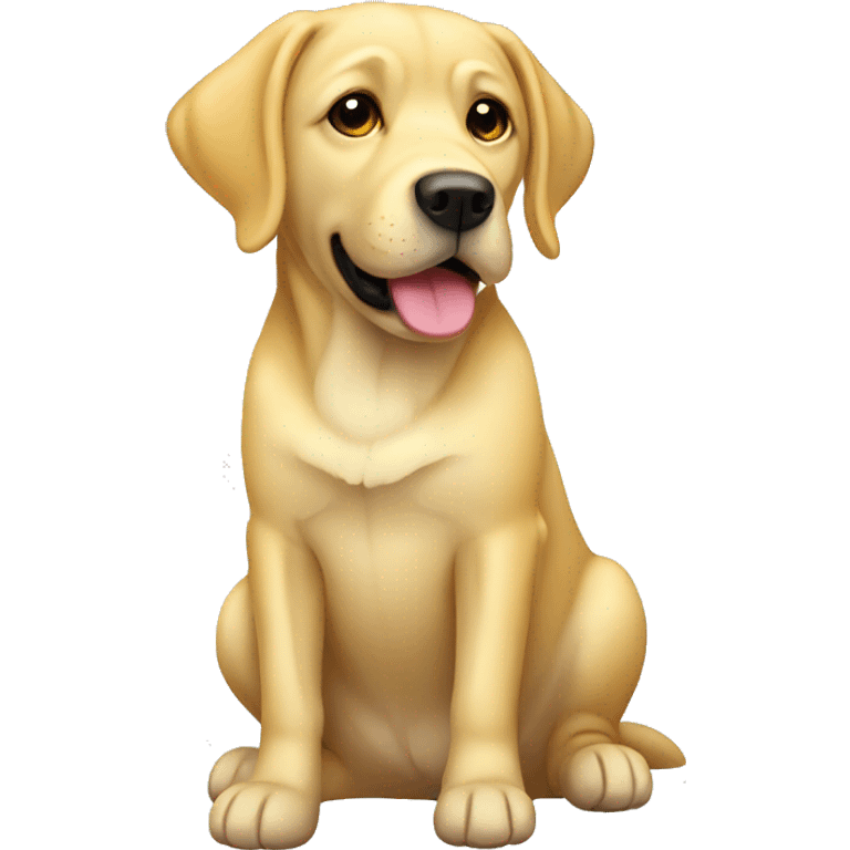 Yellow lab sitting  emoji