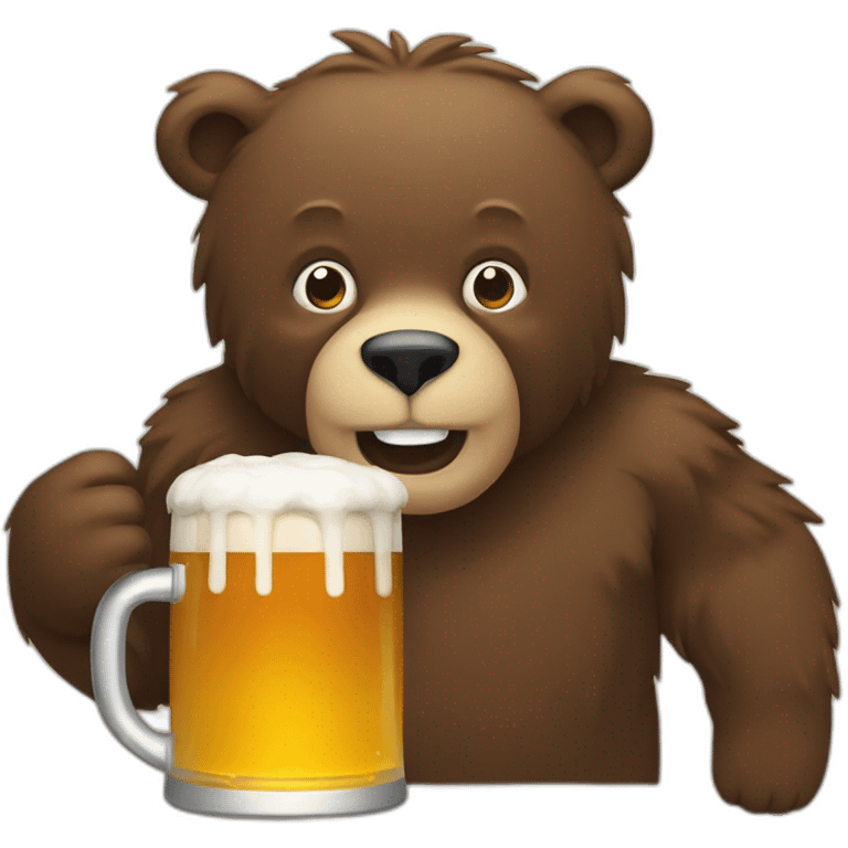 Ours qui bois une bière emoji