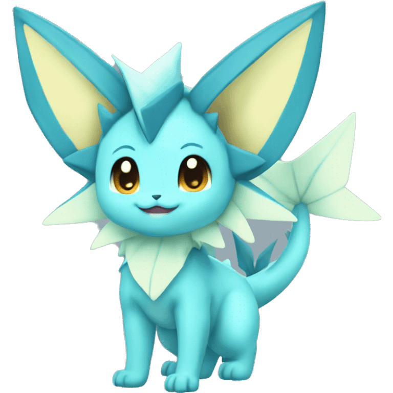 Kawaii Vaporeon-Glaceon-Pokémon full body emoji