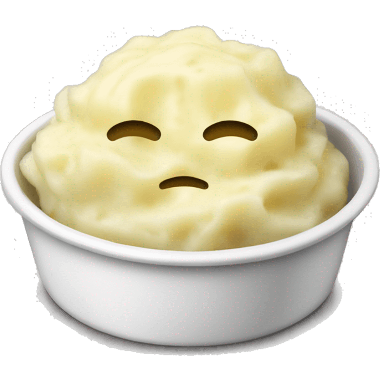 Mashed potatoes with butter pat on top  emoji