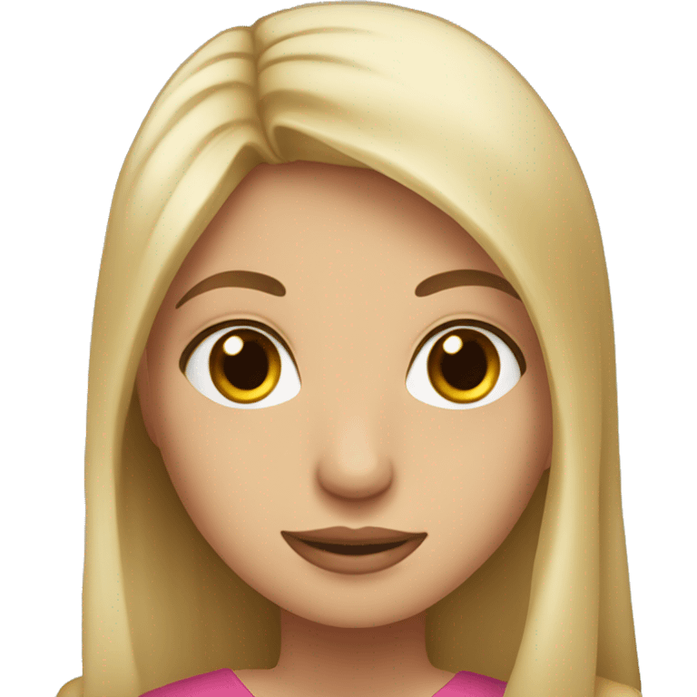 girl with brown eyes and blond hair holding book in arabic  emoji