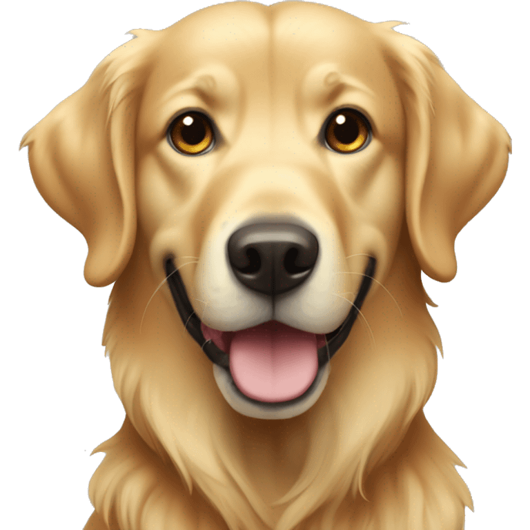 goalden retriever say hey emoji