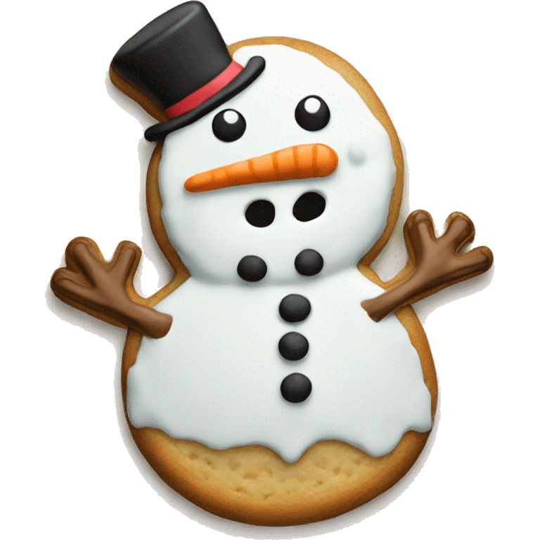  snowman cookie  emoji