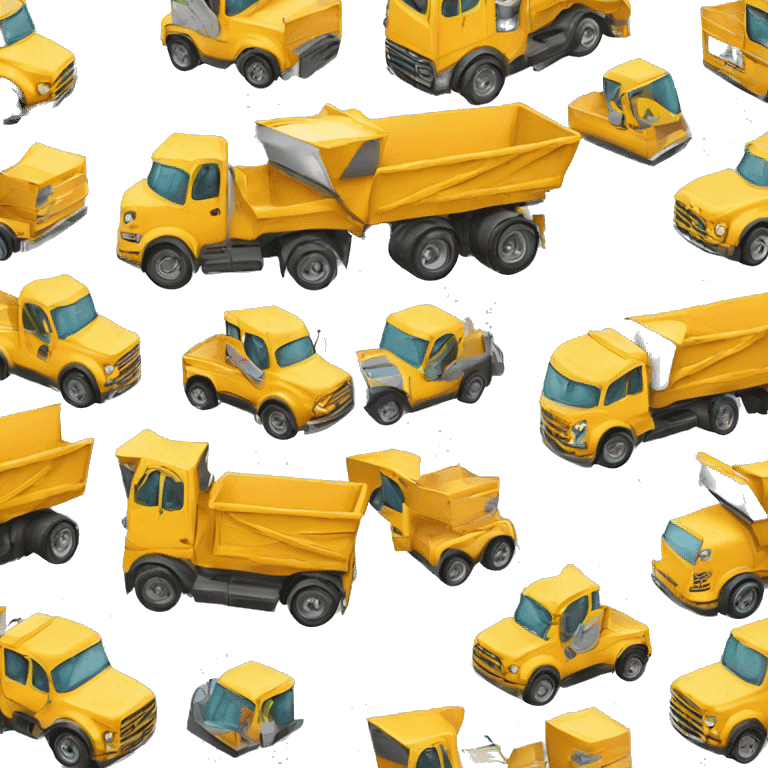 construction truck full of picture frames emoji