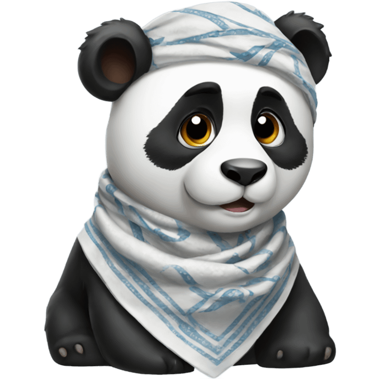 Panda with a bandana on  emoji