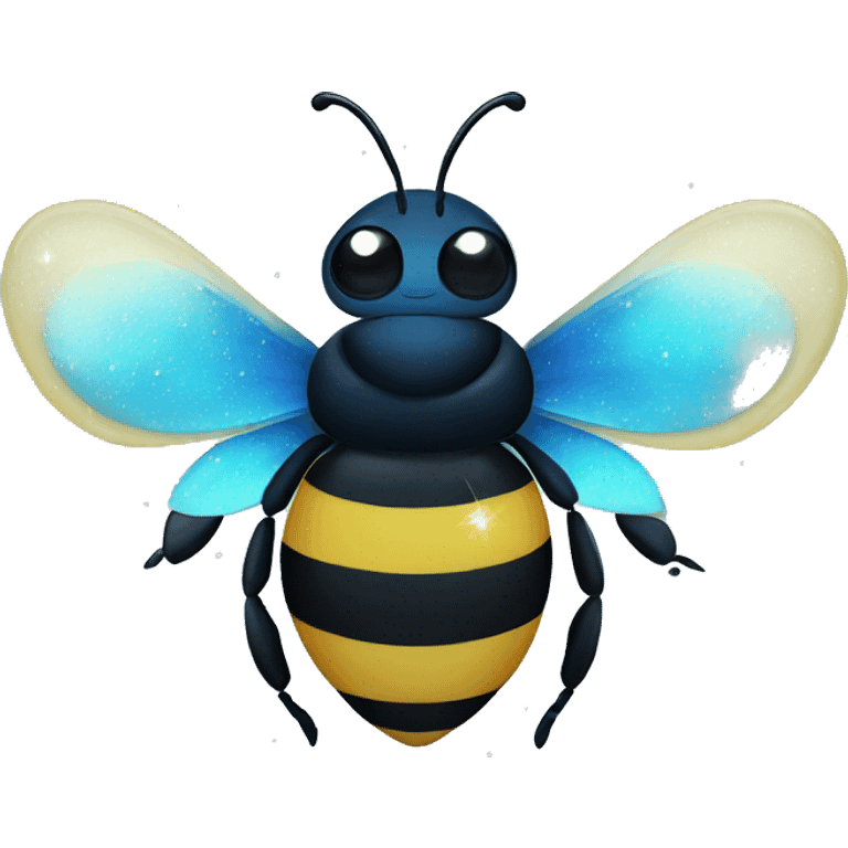 bee with blue sparkles  emoji