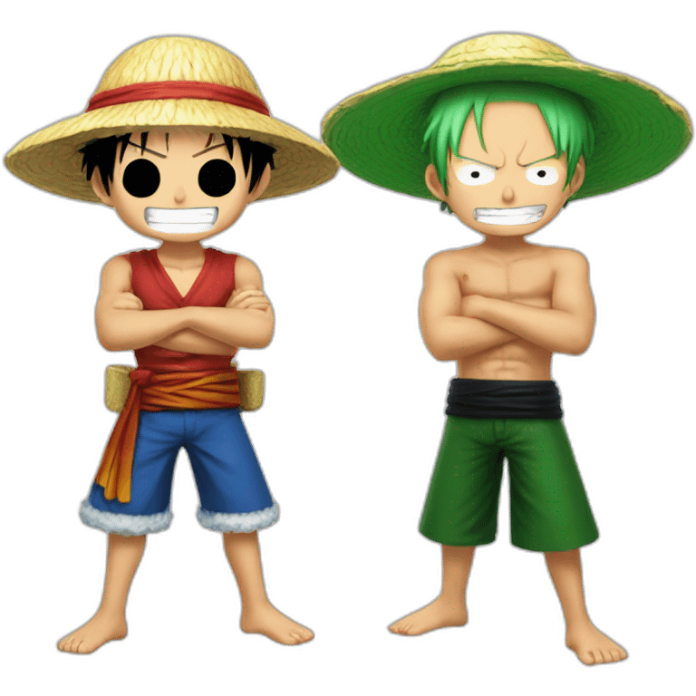 luffy & zoro emoji