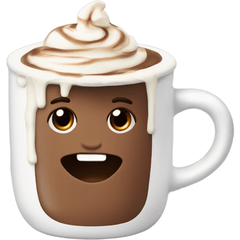 Cute Couqette vanilla hot chocolate  emoji