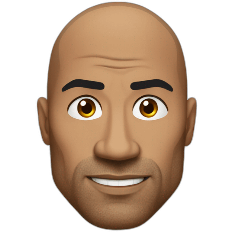 The Rock raising one eyebrow emoji