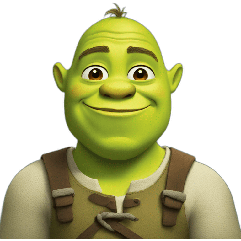 Shrek does a hug to me emoji