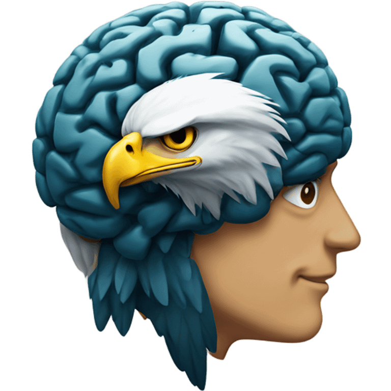 Eagle on a brain emoji