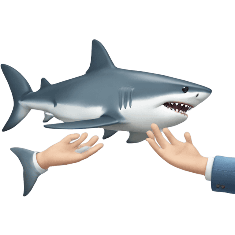 Shark with human hands for fina emoji