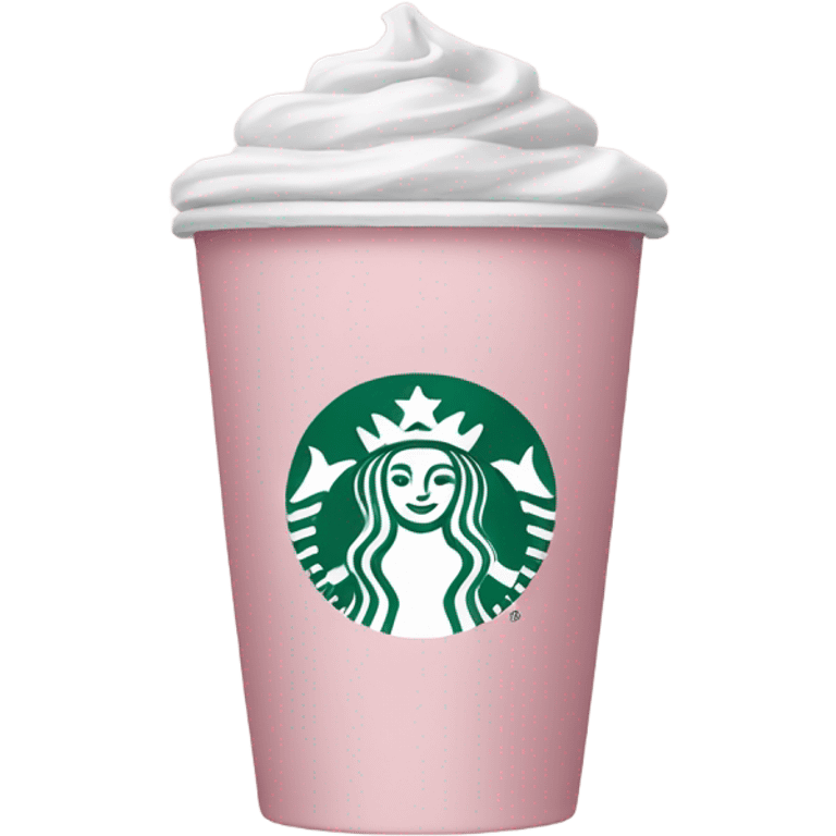 Light pink Starbucks coffee  emoji