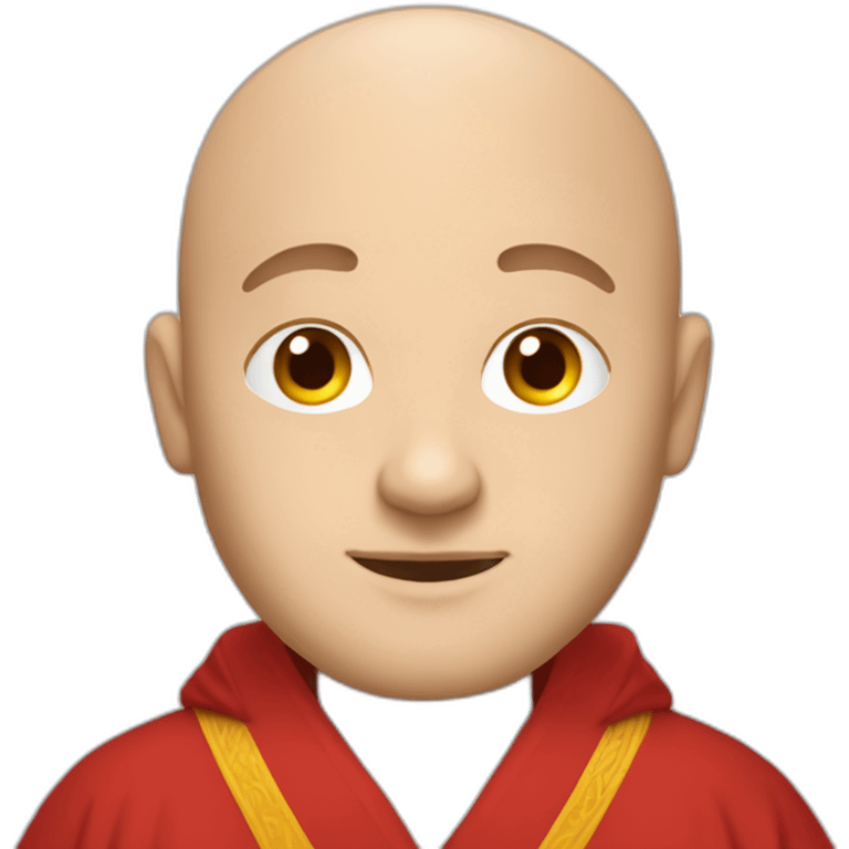 Caucasian Monk in red bathrobe emoji