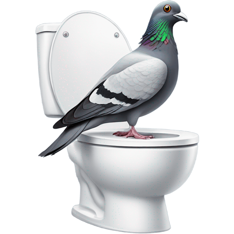 Pidgeon on a toilet emoji