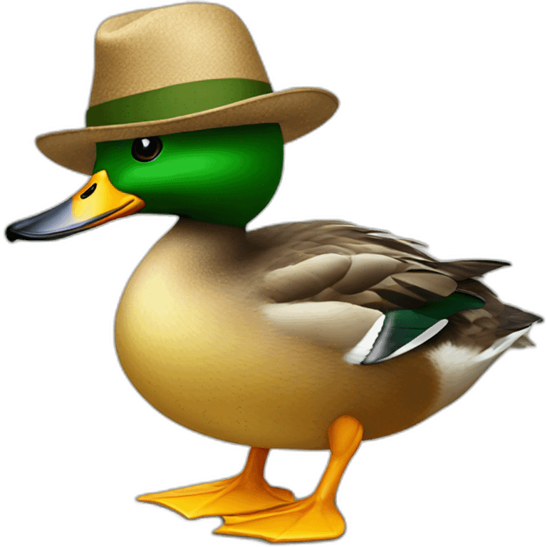 duck with a hat emoji