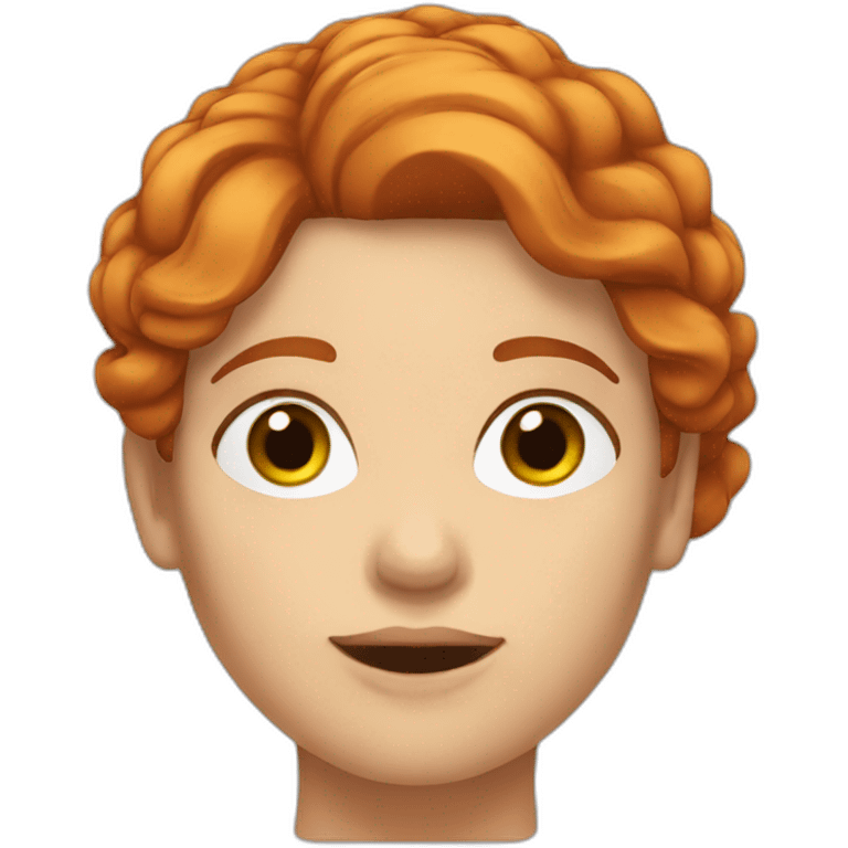 femme rousse qui crie emoji