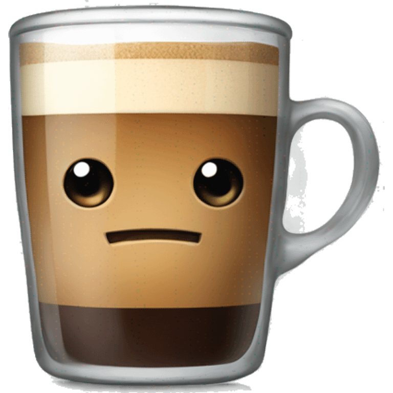 A glass of coffee emoji