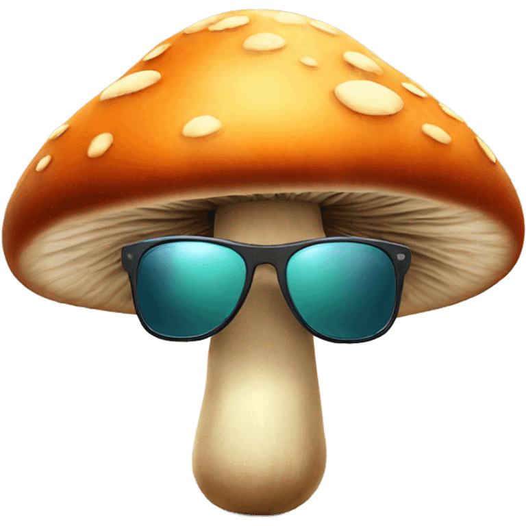 mushroom with sunglasses emoji