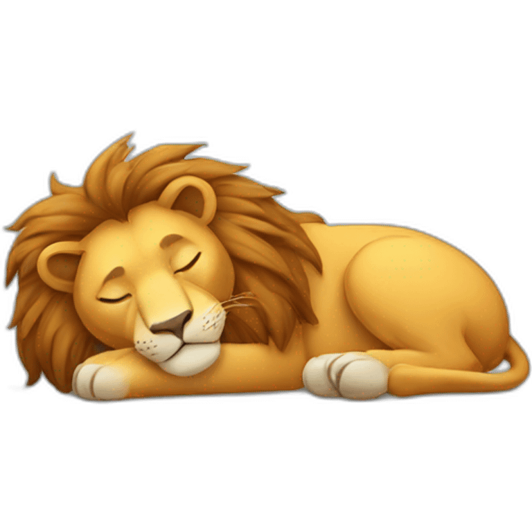 lion sleeping emoji