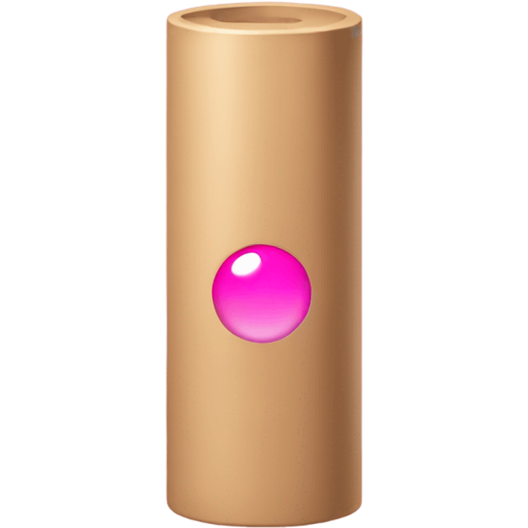 tan cylinder with a pink round half sphere on top  emoji