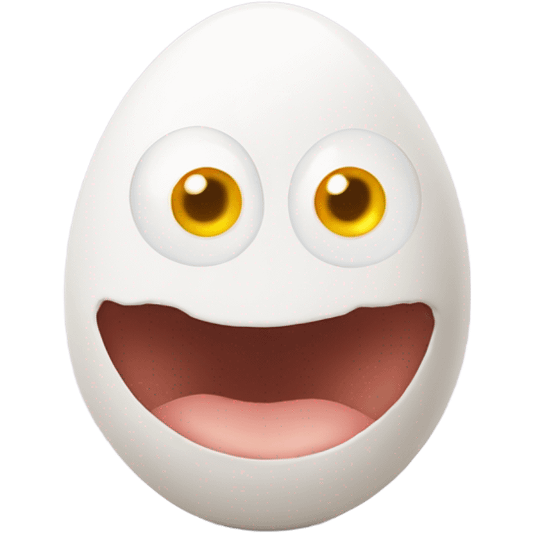 an egg with eyes and like a girl emoji