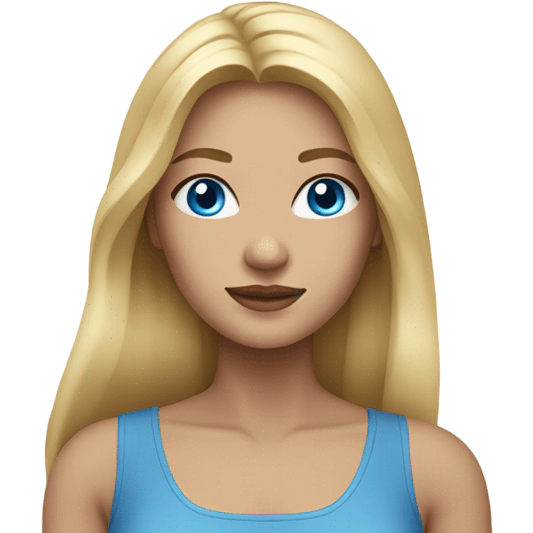 Woman with blonde hair and blue eyes emoji