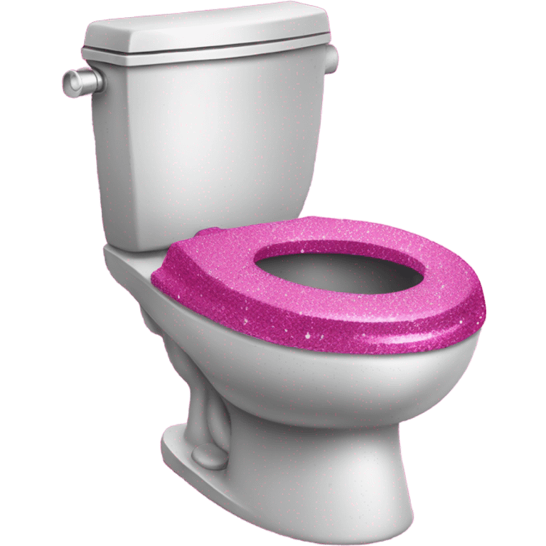 Glitter hot pink toilet  emoji