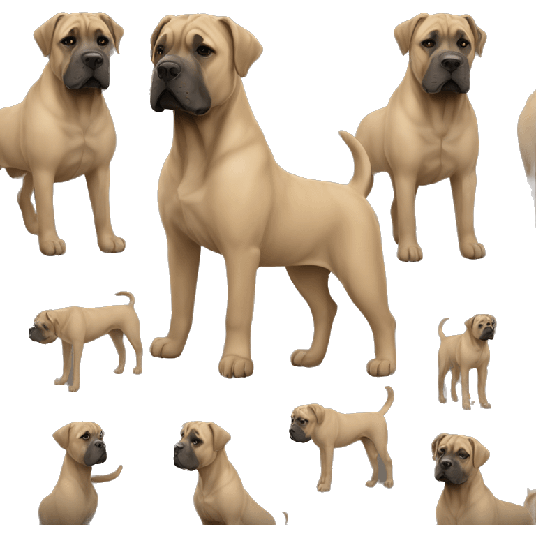 dog Cane Corso color fawn emoji