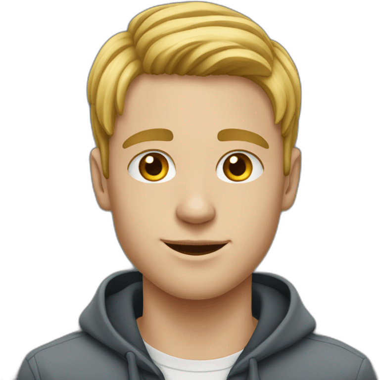 young white man emoji