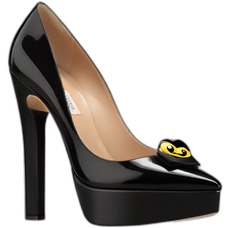 VALENTINO Tan-go PLATFORM PUMP black emoji