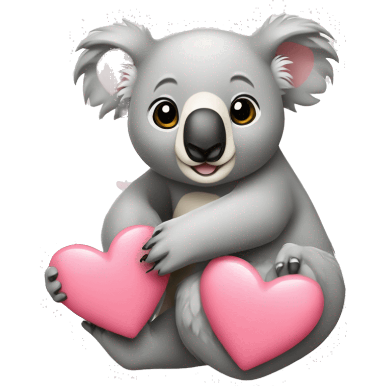 koala con corazones emoji