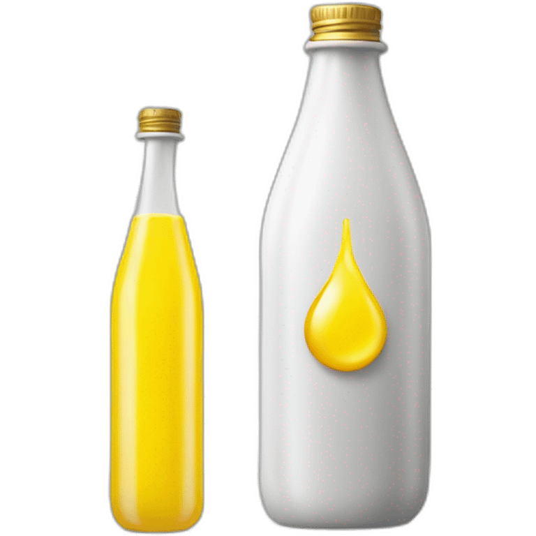 bottle of yellow liquid emoji