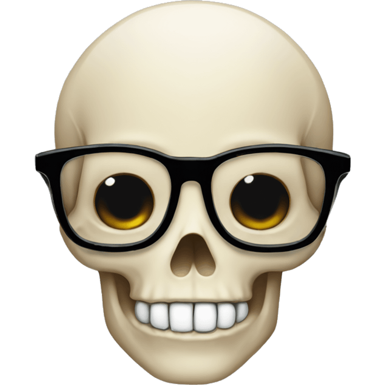 Skull emoji with glasses  emoji