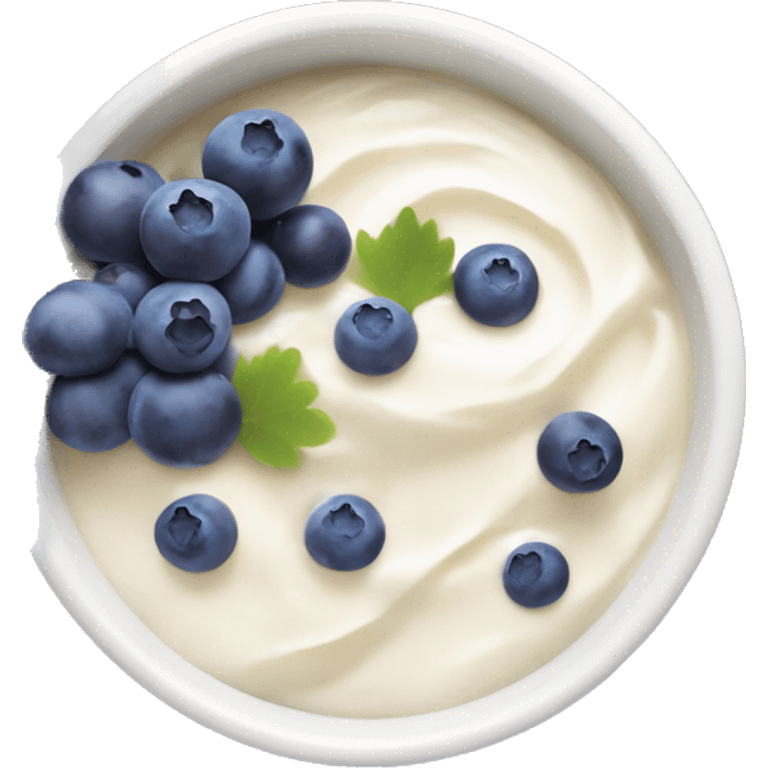 yoghurt bowl with grapes and blueberries emoji