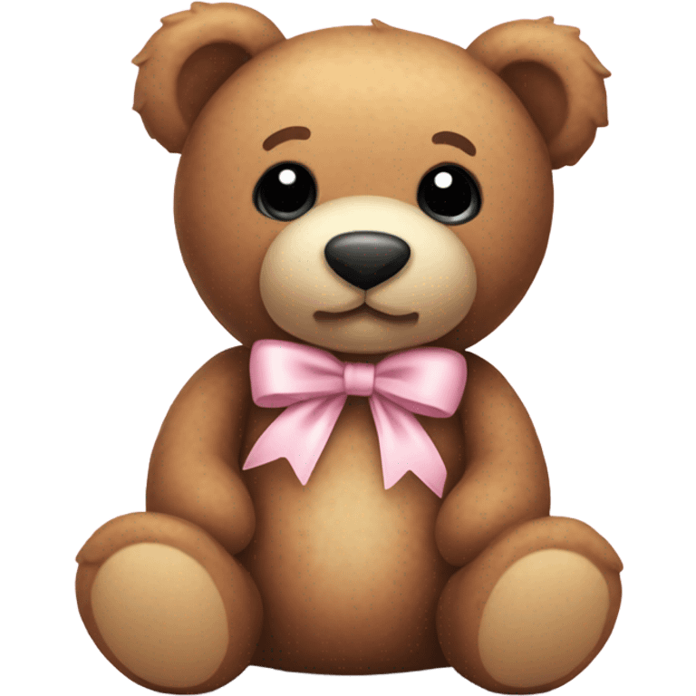 teddy bear with light pink bow emoji